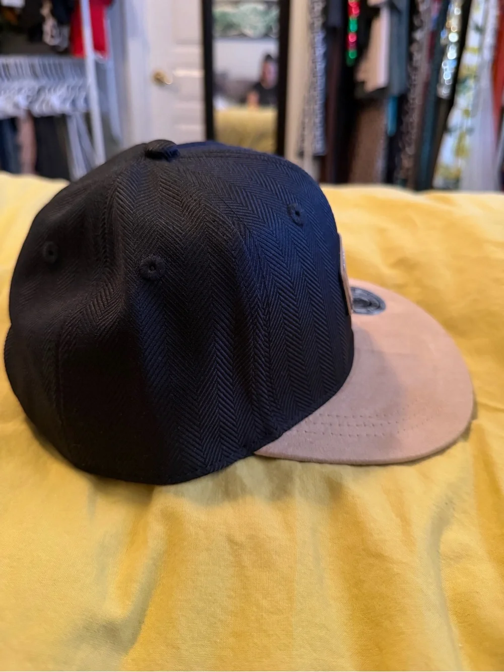 **NWT** Binky Bro- Two-Tone Snapback Cap - Black and Tan